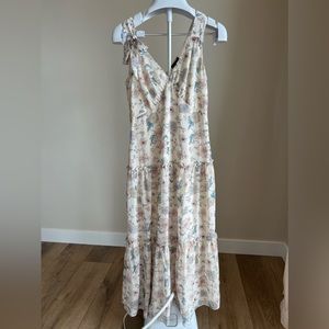 Skies are Blue Glitter Floral maxi dress